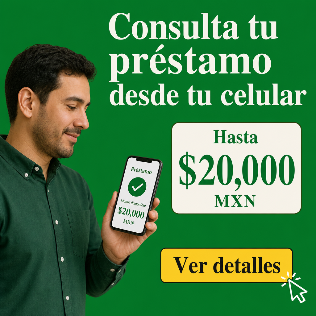 Persona revisando préstamo en el celular