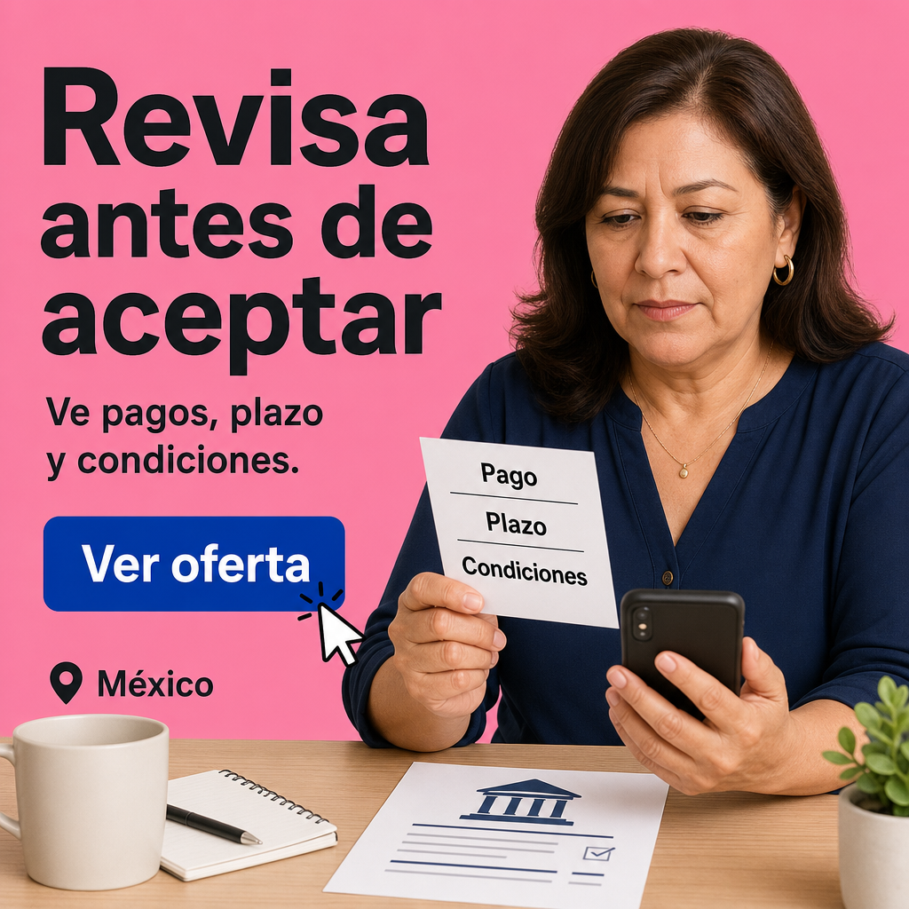 Persona revisando oferta financiera
