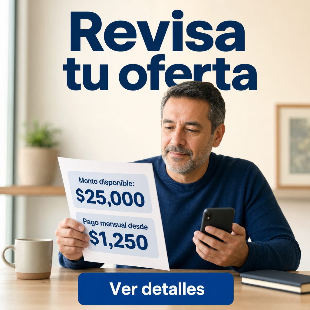 Persona revisando oferta financiera