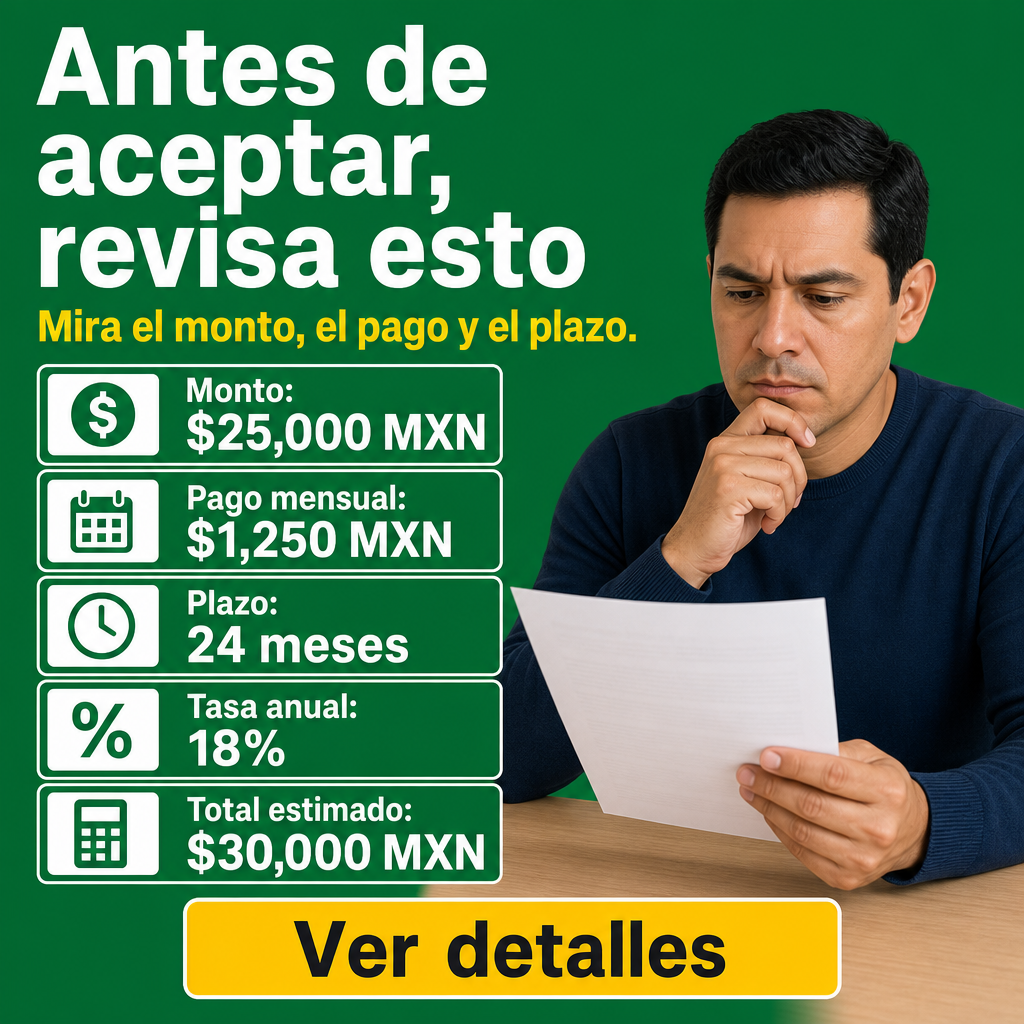 Persona revisando oferta financiera