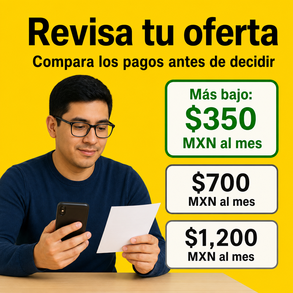 Persona revisando oferta financiera