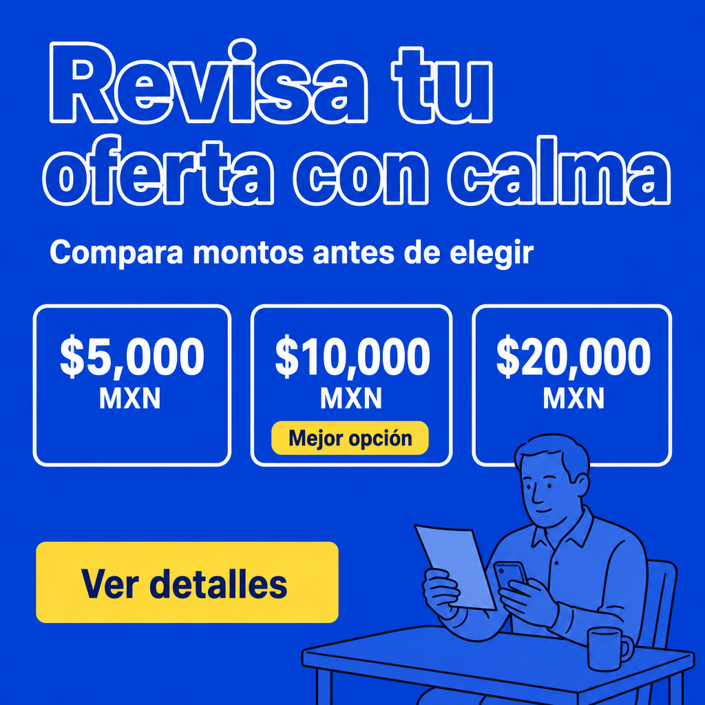 Persona revisando oferta financiera