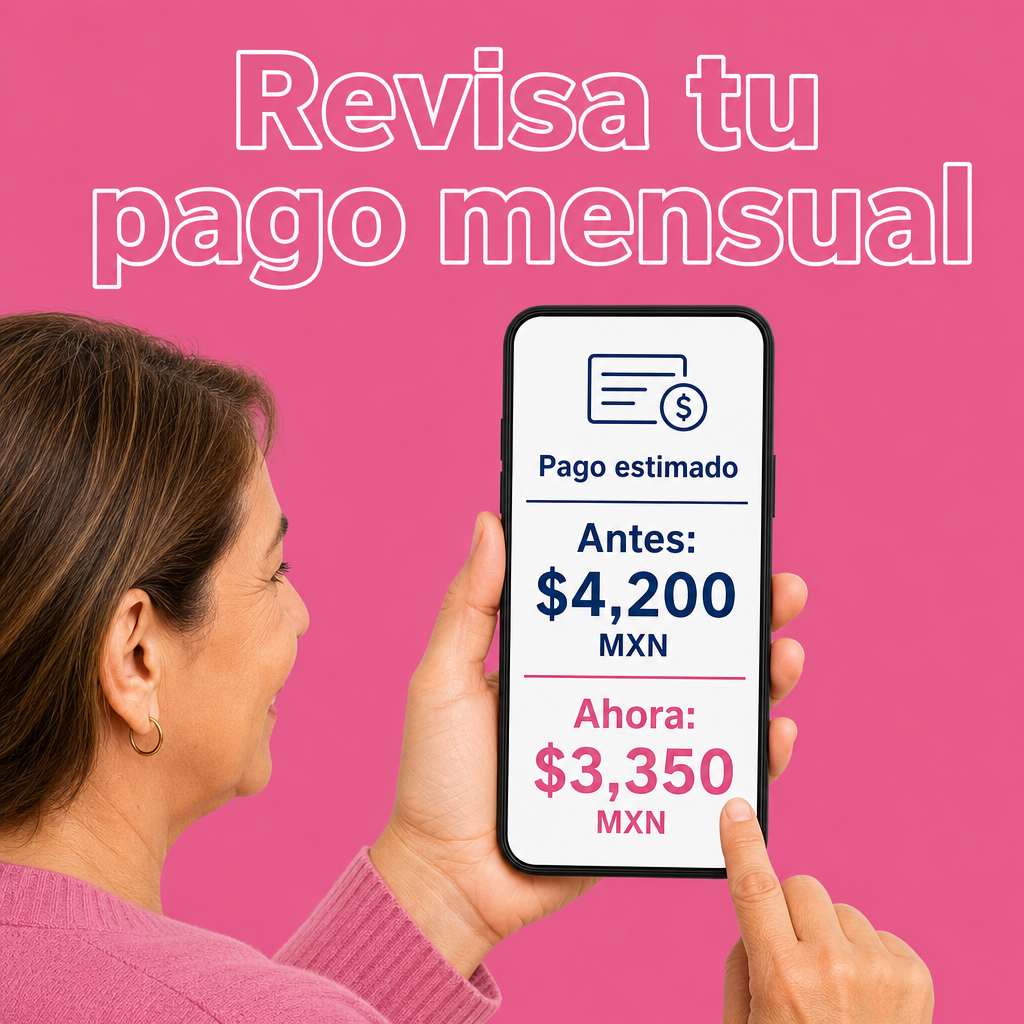 Persona revisando un préstamo en el celular