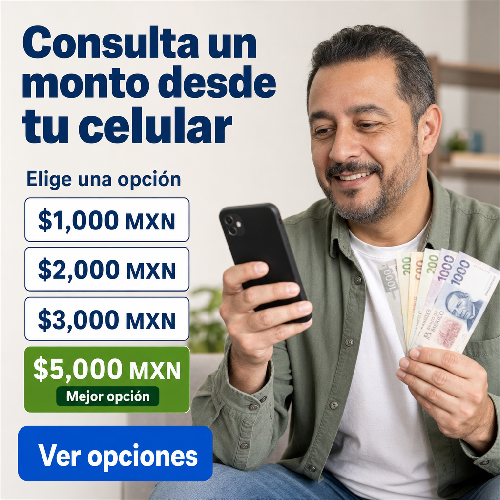 Persona con celular y dinero