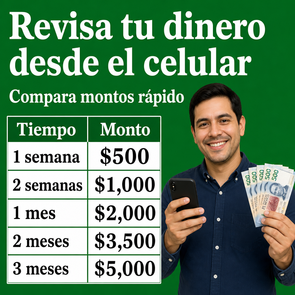 Persona con celular y dinero