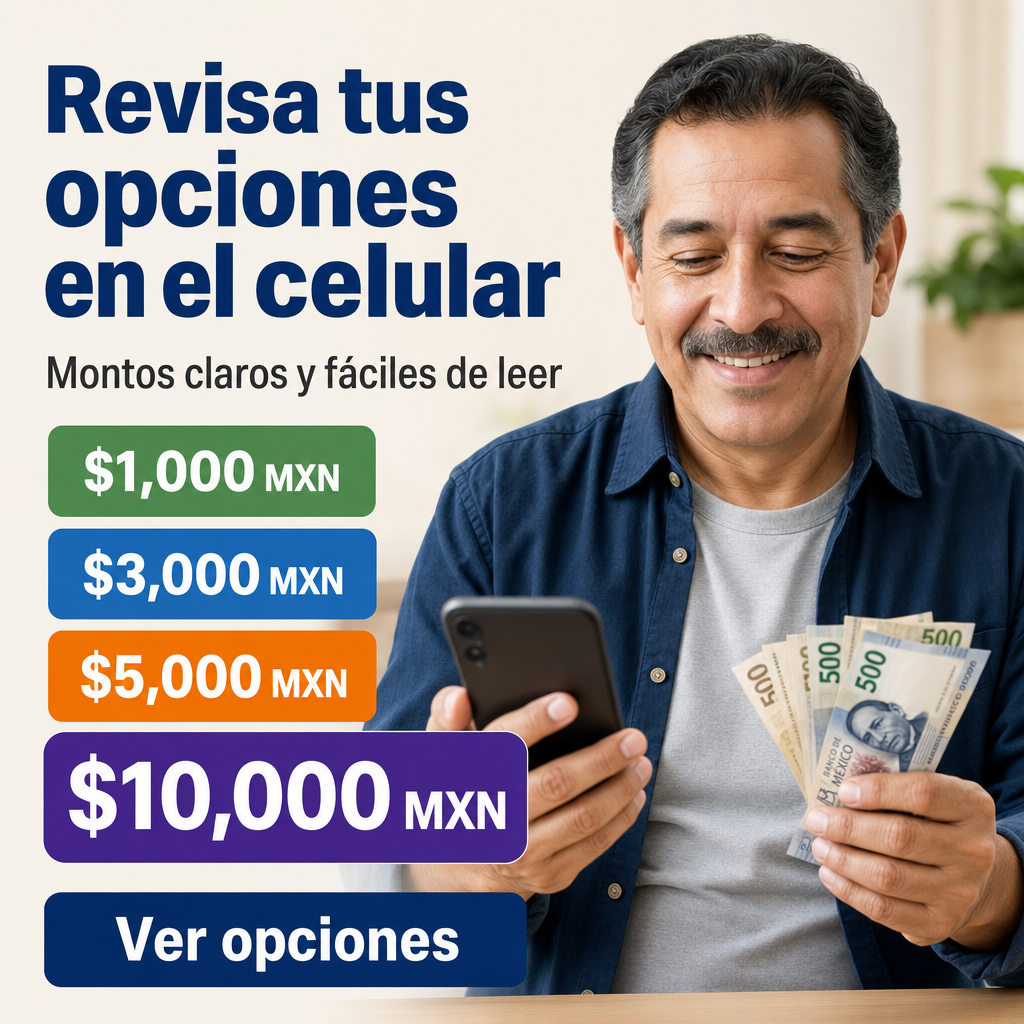 Persona con celular y dinero