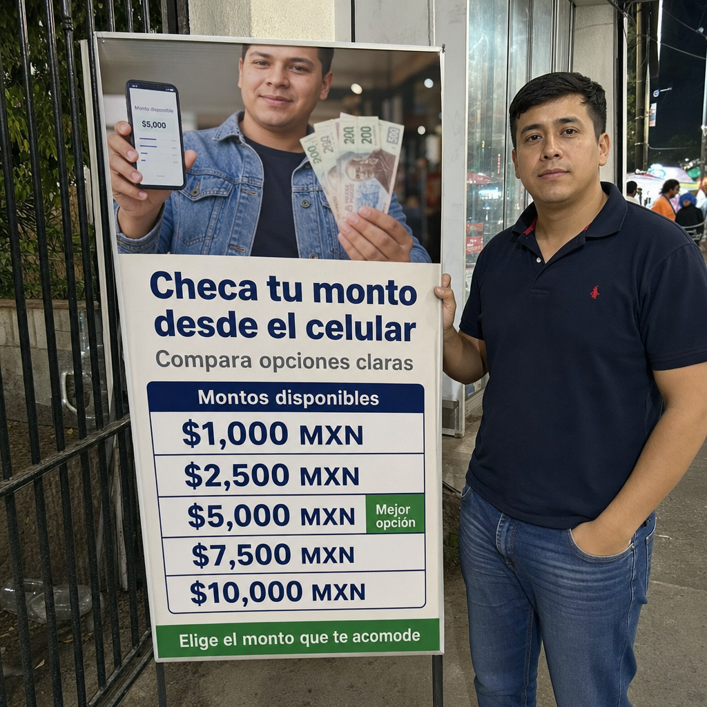 Persona con celular y dinero