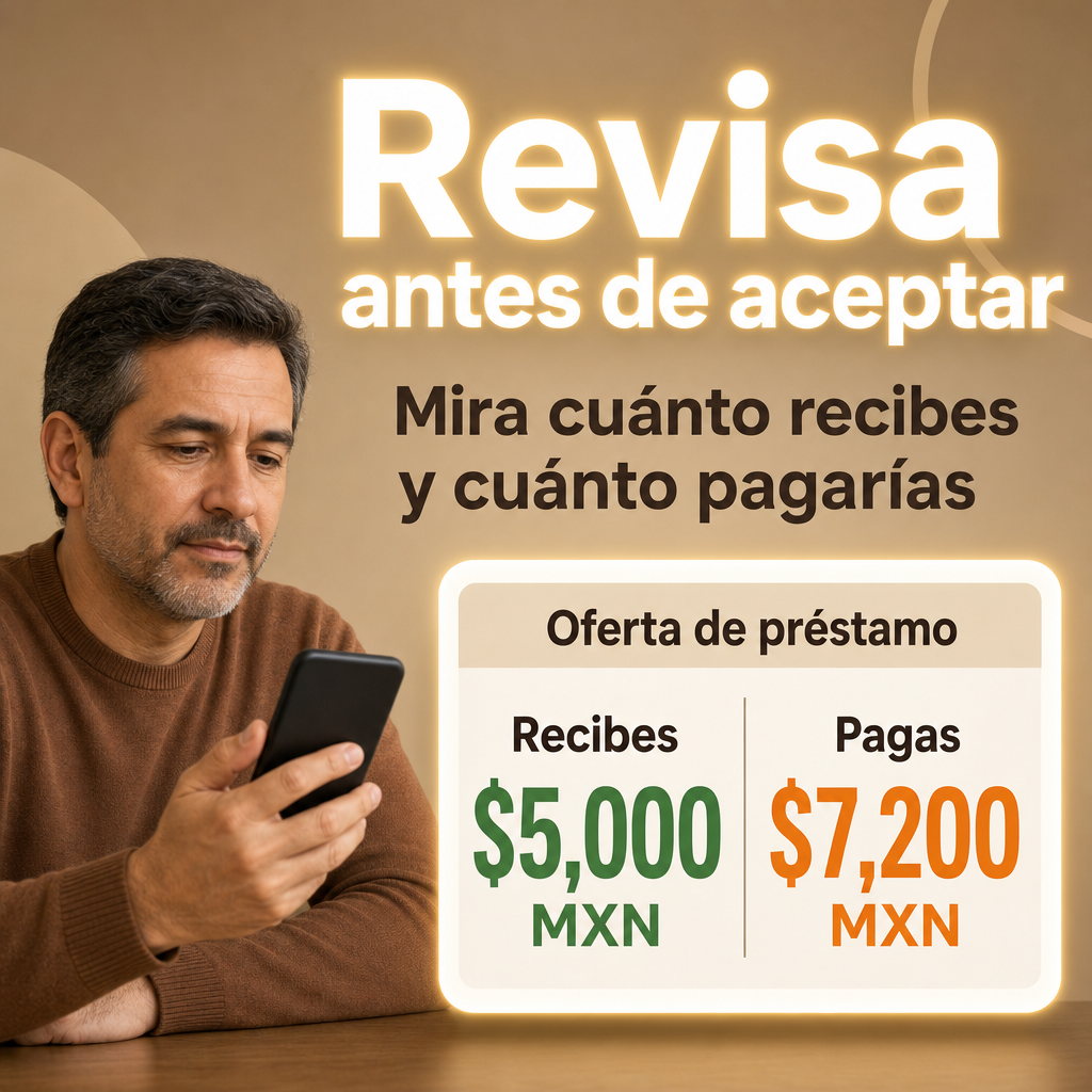 persona revisando oferta de préstamo