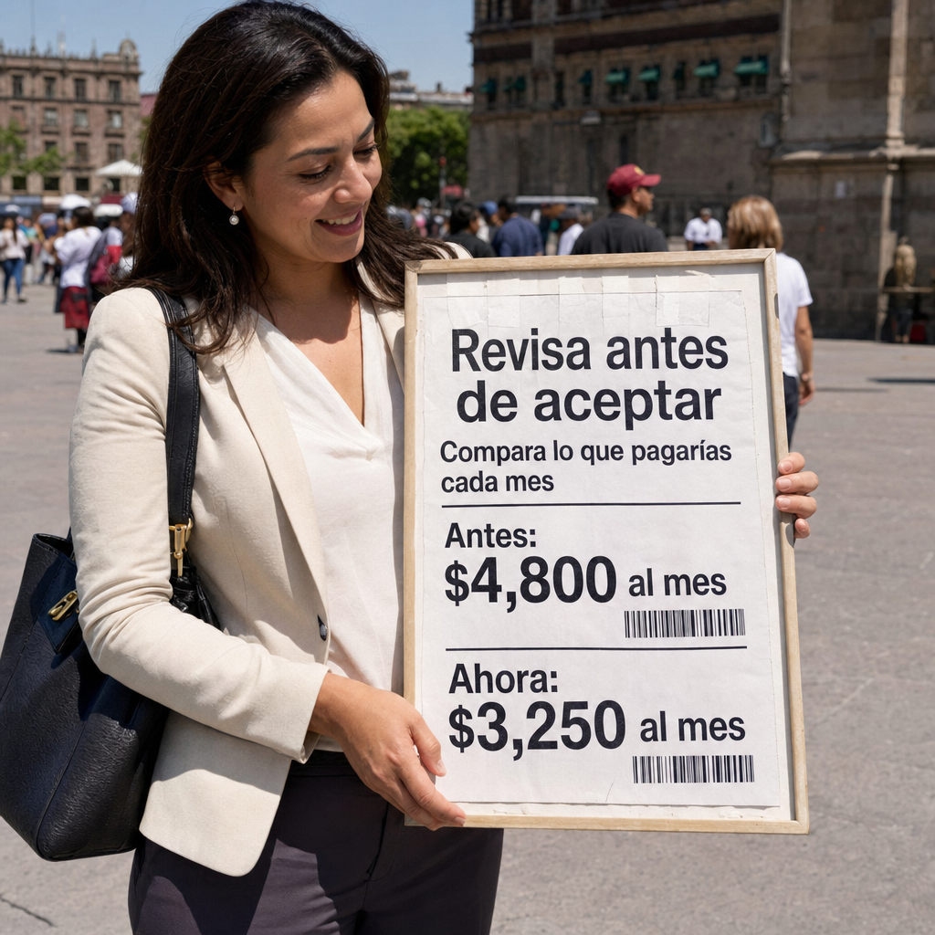 persona revisando oferta de préstamo