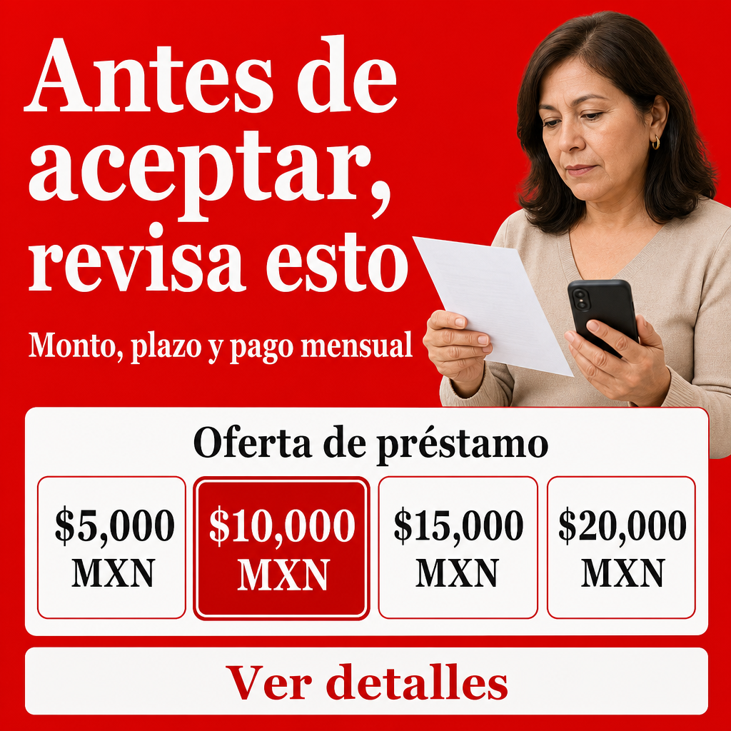 persona revisando oferta de préstamo