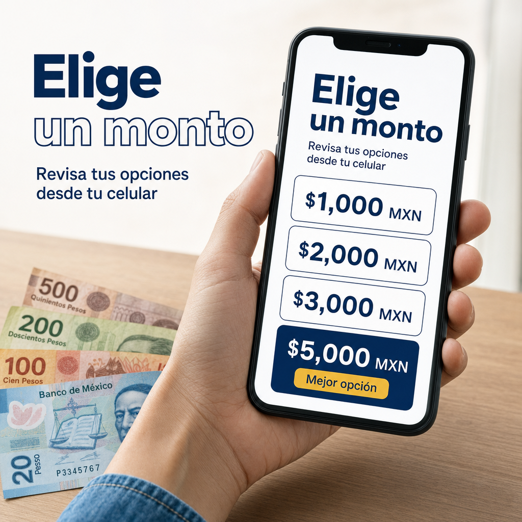 mano con celular y dinero