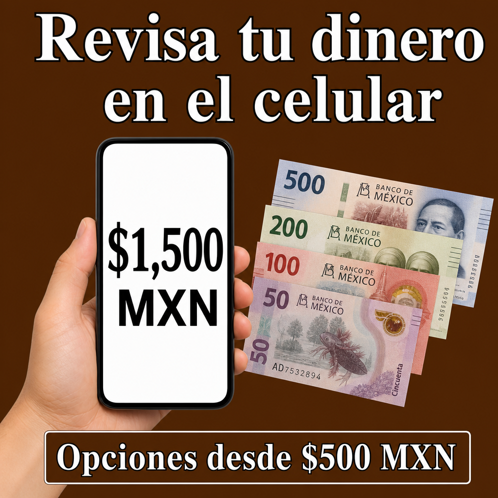 mano con celular y dinero