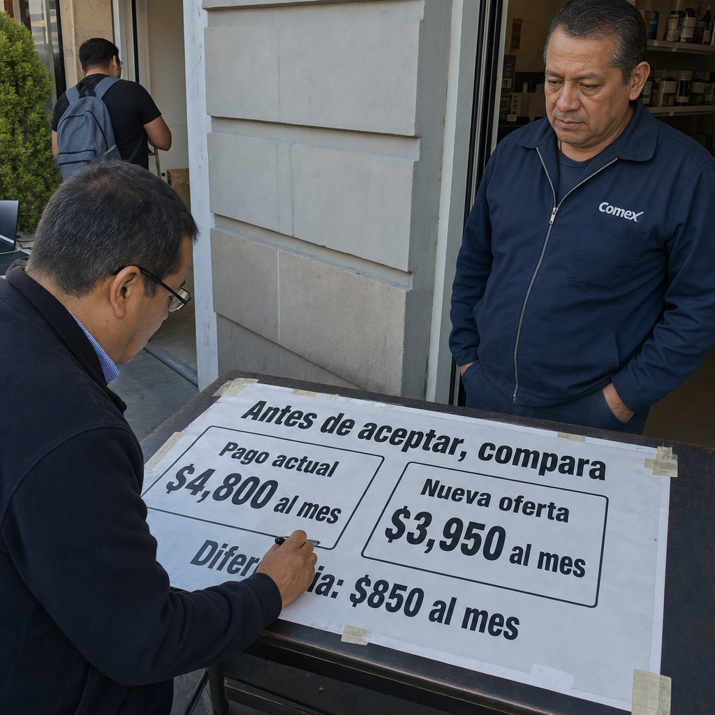Persona revisando oferta financiera