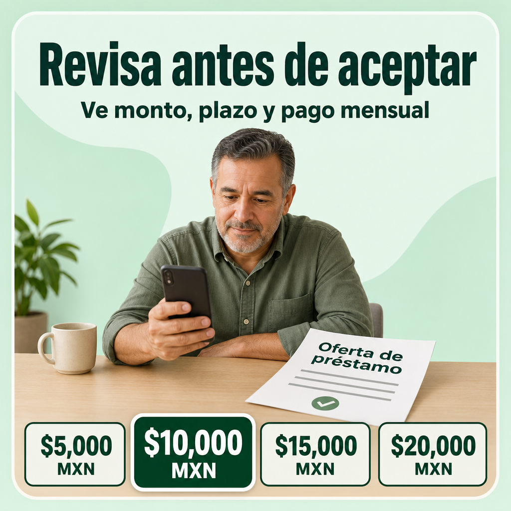 Persona revisando una oferta de préstamo