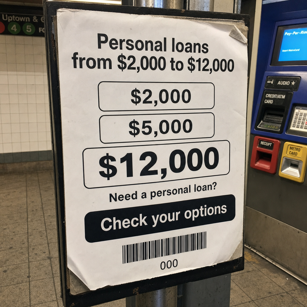 Personal loans from $2,000 to $12,000