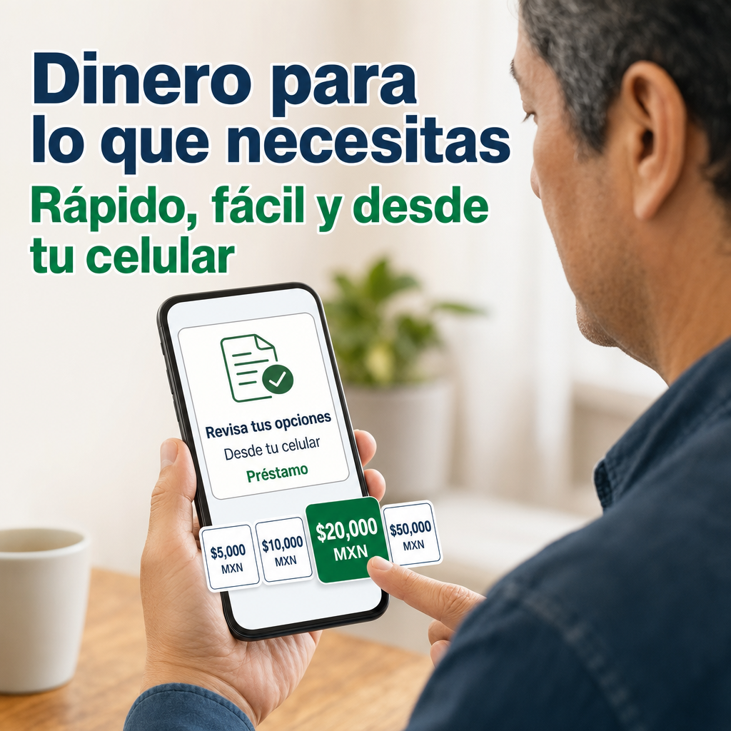 Persona revisando préstamo en su celular
