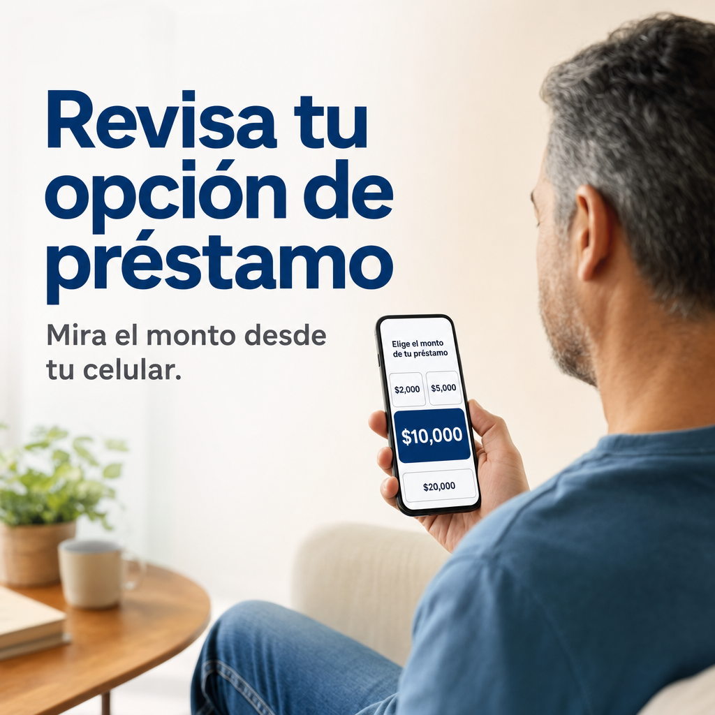 persona revisando préstamo en el celular