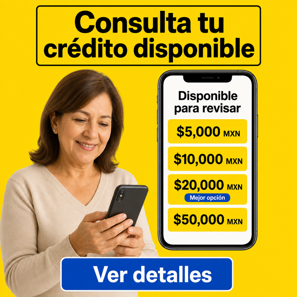 Persona revisando su crédito en el celular
