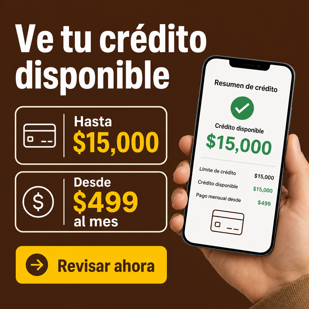 persona revisando crédito en celular