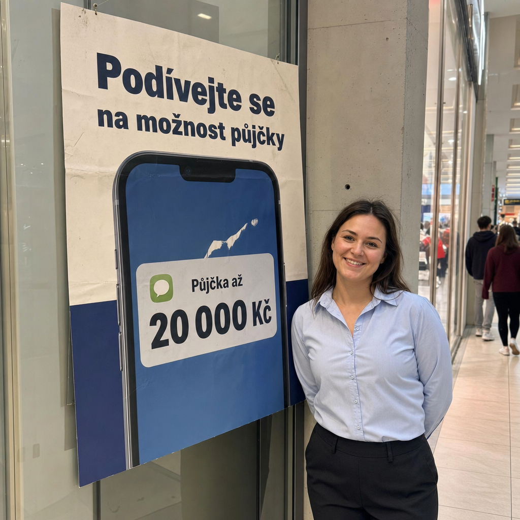 telefon s rychlou zprávou o půjčce