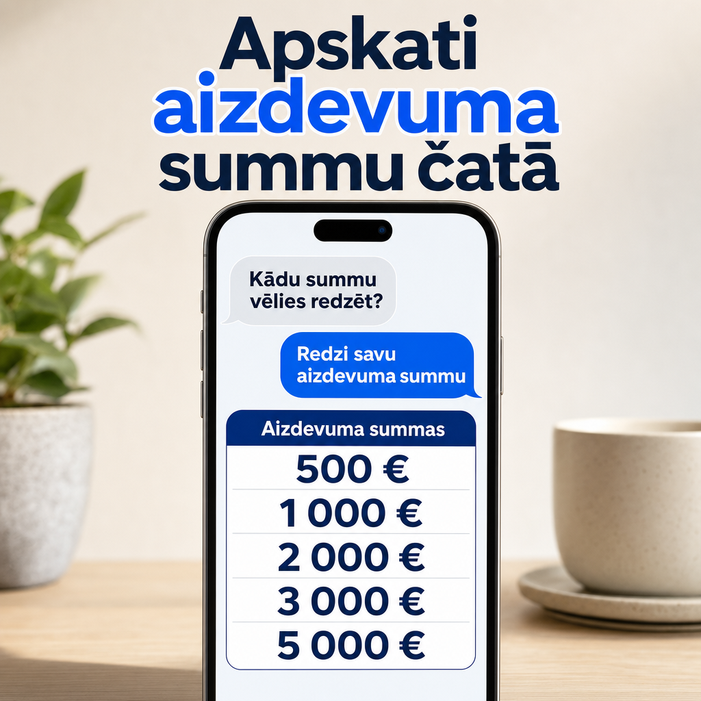 Messenger čats ar aizdevuma summu