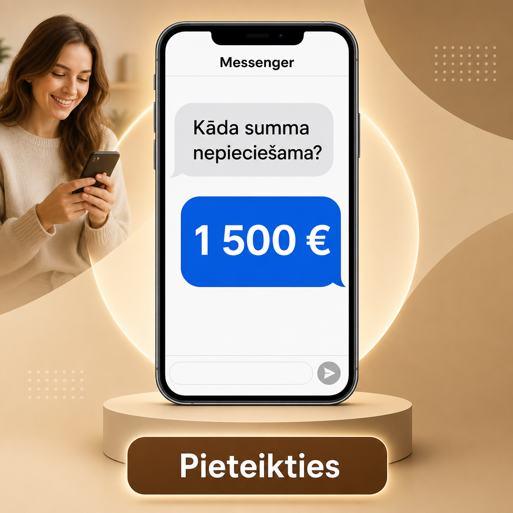 Messenger čats ar aizdevuma summu
