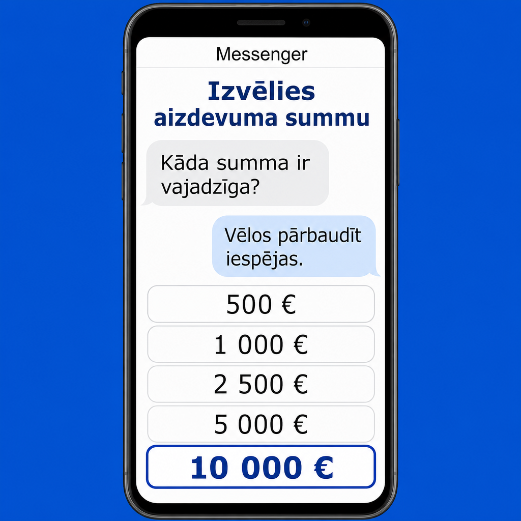 Messenger saruna ar aizdevuma summām