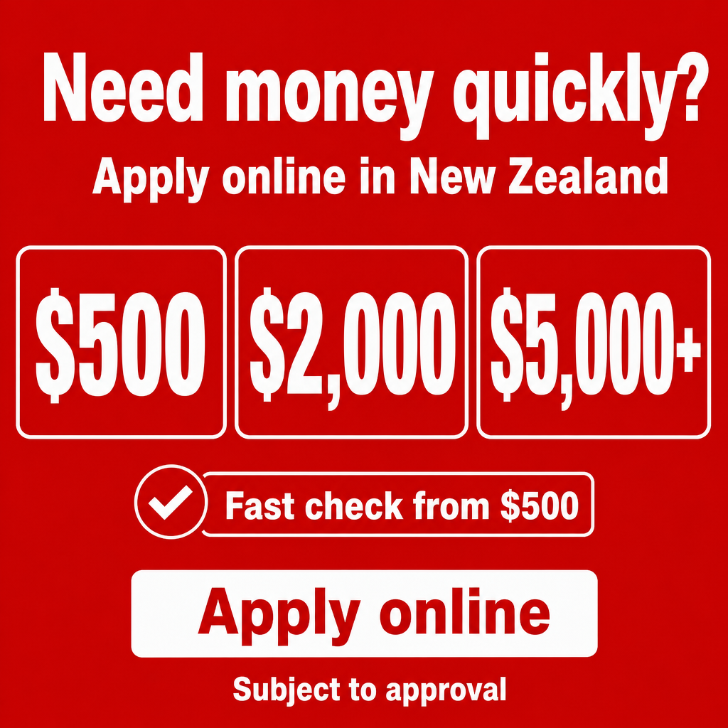 Fast online loan in New Zealand. Use the amounts $500, $2,000, $5,000+ in the creative.