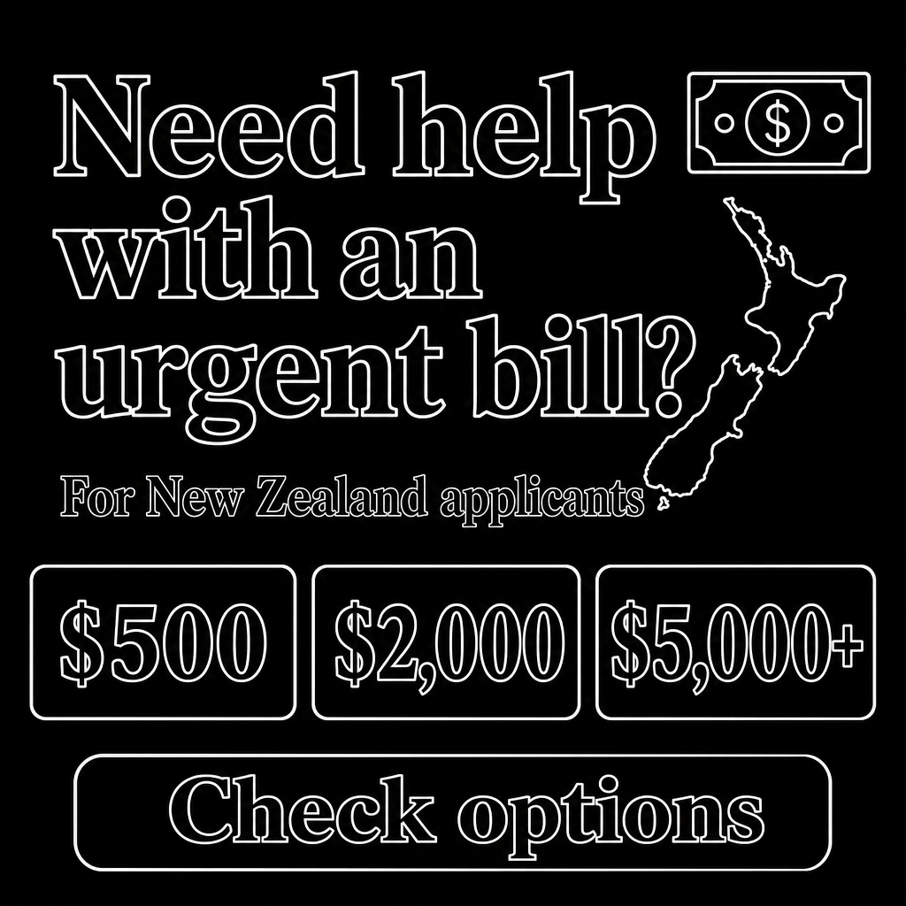Emergency expense loan in New Zealand. Use the amounts $500, $2,000, $5,000+ in the creative.