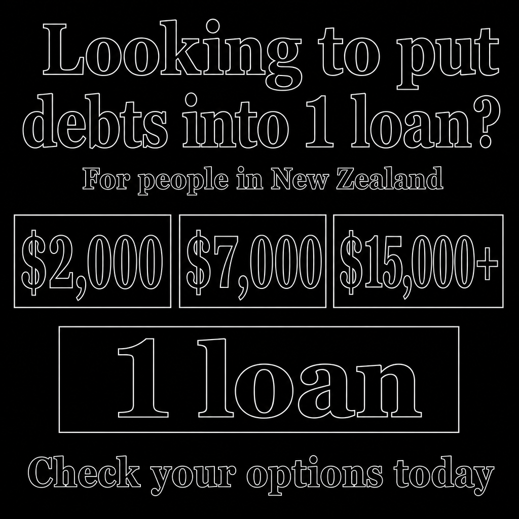 Debt consolidation loan in New Zealand. Use the amounts $2,000, $7,000, $15,000+ in the creative.