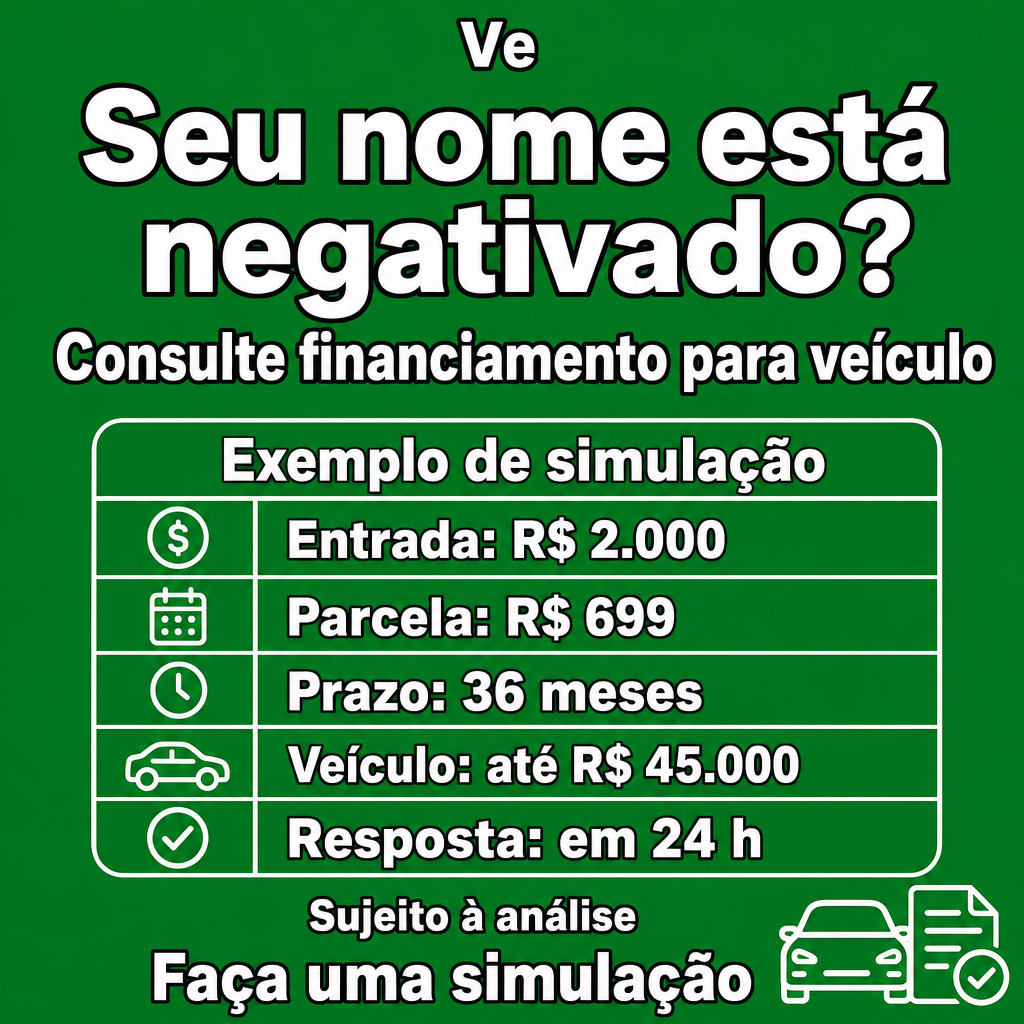 Financiamento de Veículos para Negativados