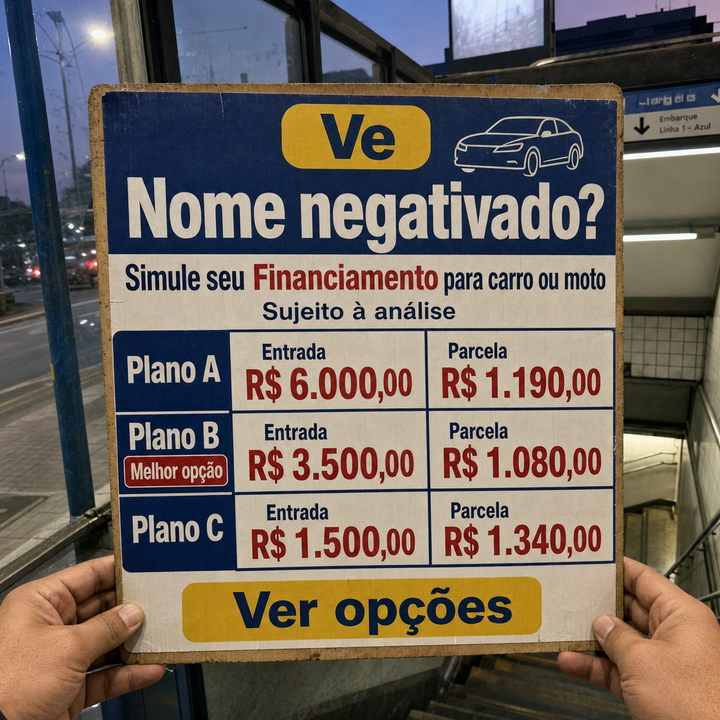 Credito de Financiamento de Veículos para Negativados