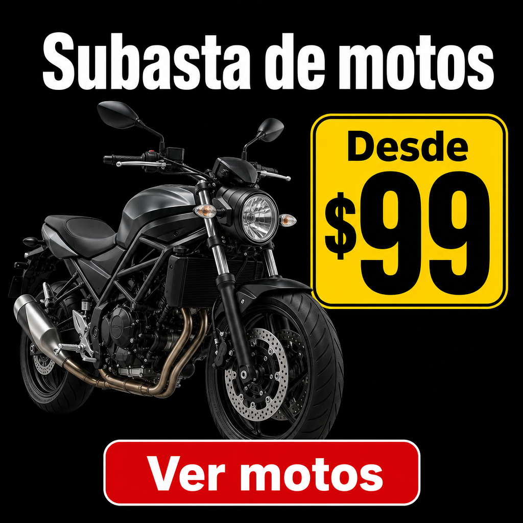 subasta de motos a partir de 99 dolares