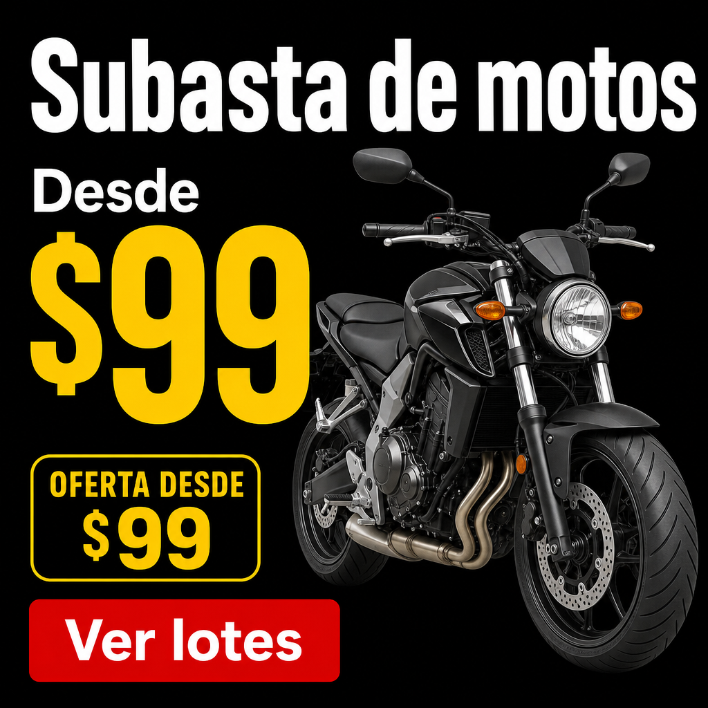 subasta de motos a partir de 99 dolares