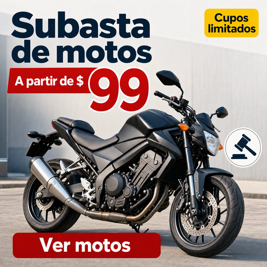 subasta de motos a partir de 99 dolares