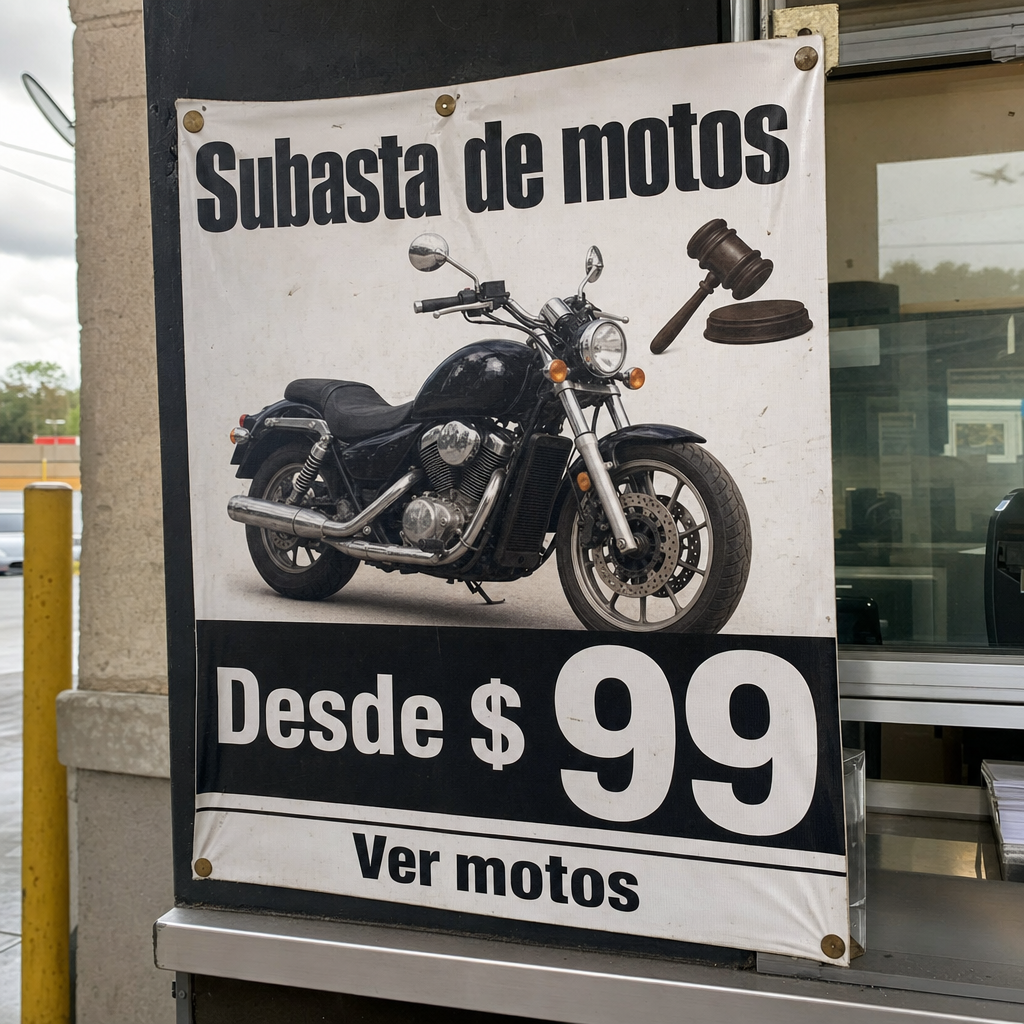 subasta de motos a partir de 99 dolares