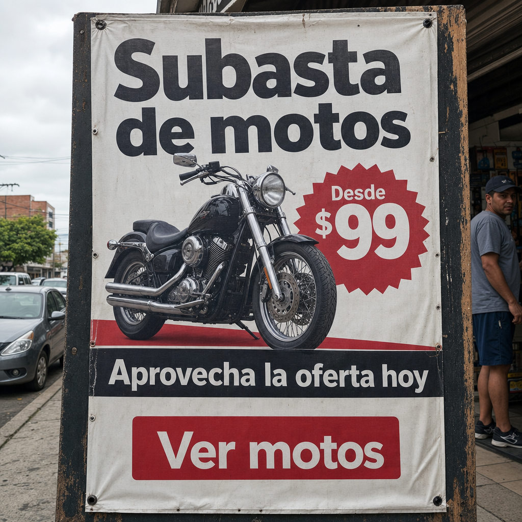 subasta de motos a partir de 99 dolares