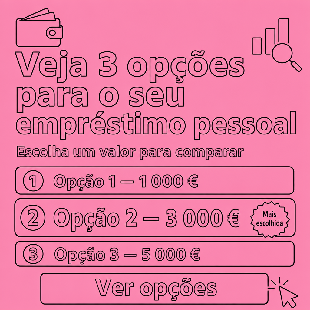 emprestimo pessoal com 3 opções