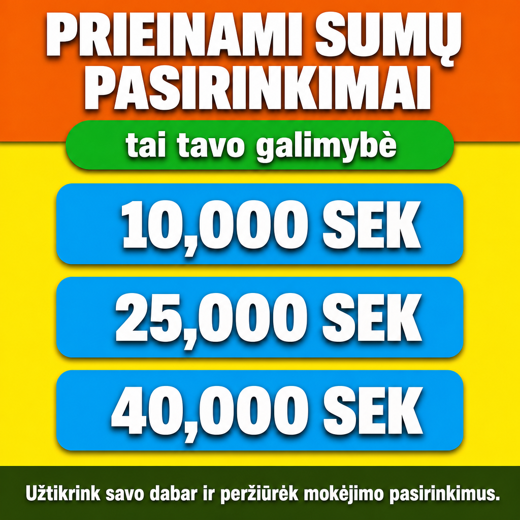 Crie um criativo publicitário financeiro quadrado, formato 1080x1080 px, mantendo fielmente a composição, proporções, cores e estilo visual da imagem de referência.  ESTRUTURA GERAL: A imagem deve ser dividida em três áreas horizontais principais: 1. Cabeçalho laranja na parte superior. 2. Grande área amarela no centro. 3. Faixa verde-oliva escura no rodapé.  O design deve ser colorido, direto, moderno e altamente legível, com blocos grandes de cores sólidas, tipografia pesada e sombras suaves.  FUNDO SUPERIOR: Use um fundo laranja vivo e uniforme na parte superior, ocupando aproximadamente 24% da imagem.  TÍTULO: Substitua completamente o texto original do cabeçalho por:  “TILLGÄNGLIGA BELOPPSALTERNATIV”  O texto deve ser exatamente esse, em sueco.  Organize em duas linhas, centralizadas horizontalmente:  TILLGÄNGLIGA BELOPPSALTERNATIV  Use uma fonte sans-serif extremamente pesada, moderna, larga e em caixa alta.  O texto deve ser branco, muito grande e ocupar grande parte da largura do cabeçalho.  Adicione uma sombra escura suave projetada para baixo, mantendo o mesmo efeito visual da referência.  Preserve corretamente todos os caracteres e acentos do texto sueco.  FAIXA VERDE: Na transição entre o fundo laranja e o fundo amarelo, mantenha uma faixa verde horizontal com formato de cápsula, cantos completamente arredondados e aparência sólida.  Dentro dela, mantenha exatamente o texto:  “det här är din möjlighet”  O texto deve ser branco, em fonte sans-serif grossa, centralizado horizontal e verticalmente.  A faixa deve ficar parcialmente sobre o fundo laranja e parcialmente sobre o fundo amarelo.  ÁREA CENTRAL: Abaixo do cabeçalho, mantenha um grande fundo amarelo vivo e uniforme, ocupando a maior parte da composição.  Dentro dessa área, coloque três grandes caixas azuis, uma abaixo da outra.  As três caixas devem ter exatamente o mesmo tamanho, mesma cor, mesma forma e mesmo espaçamento vertical.  Cada caixa deve possuir: - fundo azul/ciano intenso; - cantos bastante arredondados; - aparência sólida; - sem bordas excessivamente destacadas; - sombra suave abaixo; - alinhamento perfeitamente centralizado.  PRIMEIRA CAIXA: Texto:  “10,000 SEK”  O texto deve ser branco, enorme, pesado e centralizado horizontal e verticalmente.  Adicionar uma sombra escura discreta abaixo do texto para criar profundidade.  SEGUNDA CAIXA: Texto:  “25,000 SEK”  Use exatamente o mesmo estilo da primeira caixa: texto branco, enorme, pesado, centralizado e com sombra discreta.  TERCEIRA CAIXA: Texto:  “40,000 SEK”  Também deve seguir exatamente o mesmo padrão visual das outras duas.  IMPORTANTE: As três opções devem parecer visualmente equivalentes.  REMOVER COMPLETAMENTE A MÃO DA IMAGEM.  Não incluir: - mão apontando; - mão clicando; - dedo; - cursor; - ícone de clique; - linhas de toque; - símbolos de interação; - qualquer elemento indicando que uma das três opções foi selecionada.  A segunda caixa “25,000 SEK” deve ficar completamente limpa, exatamente como as outras duas.  RODAPÉ: Na parte inferior, mantenha uma faixa horizontal verde-oliva escura ocupando aproximadamente 9% da altura da imagem.  Dentro dela, mantenha exatamente:  “Säkra din nu och se betalningsalternativen.”  O texto deve ser branco, grande, pesado e centralizado horizontalmente.  TIPOGRAFIA: Toda a tipografia deve utilizar fontes sans-serif modernas, pesadas e altamente legíveis.  Os valores monetários devem ser os elementos de maior destaque da área central.  Todos os textos devem estar perfeitamente alinhados e sem erros de ortografia.  PALETA: - Laranja vivo no cabeçalho. - Verde vibrante na faixa de subtítulo. - Amarelo intenso na área principal. - Azul/ciano intenso nas três caixas. - Verde-oliva escuro no rodapé. - Branco para todos os textos. - Preto/cinza escuro apenas nas sombras.  ESTILO FINAL: O resultado deve ser um criativo publicitário financeiro limpo, colorido, sólido e profissional.  Não adicionar fotografias, pessoas, ícones, logotipos, moedas, cartões, celulares ou qualquer outro elemento que não esteja especificado.  Manter a composição visual da referência, alterando SOMENTE: 1. o título superior para “TILLGÄNGLIGA BELOPPSALTERNATIV”; 2. removendo completamente a mão e todos os elementos de clique.